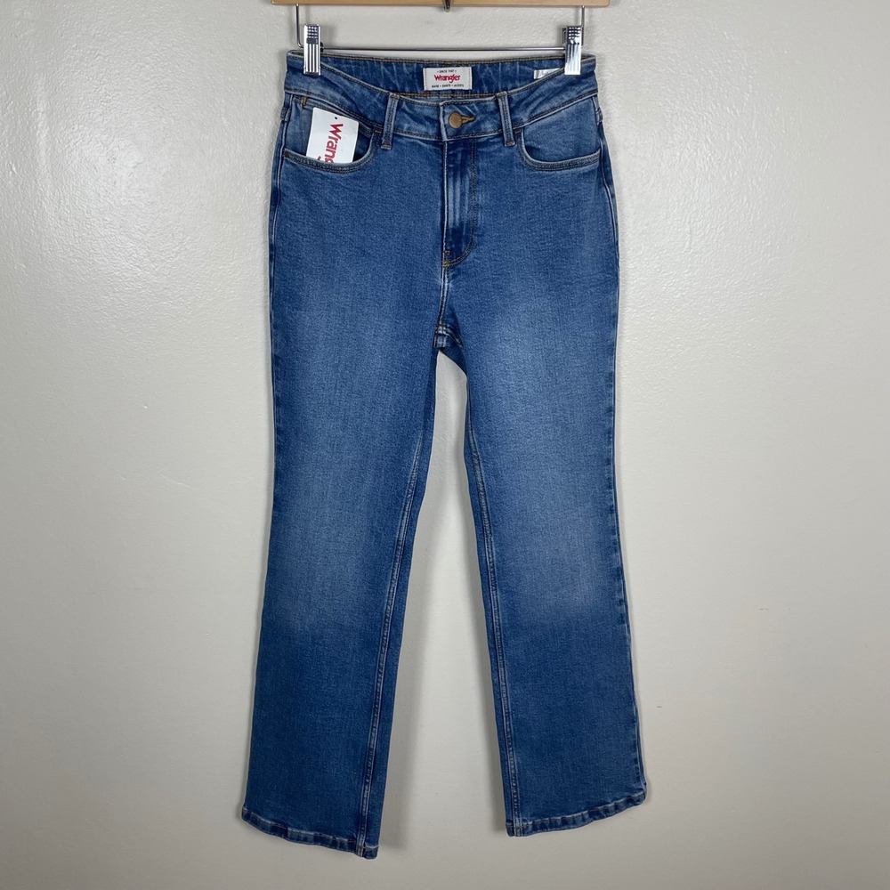 Wrangler‎ Women's 0/25 x 30 High-Rise Bold Bootcut Jeans Blue 112349997 NEW